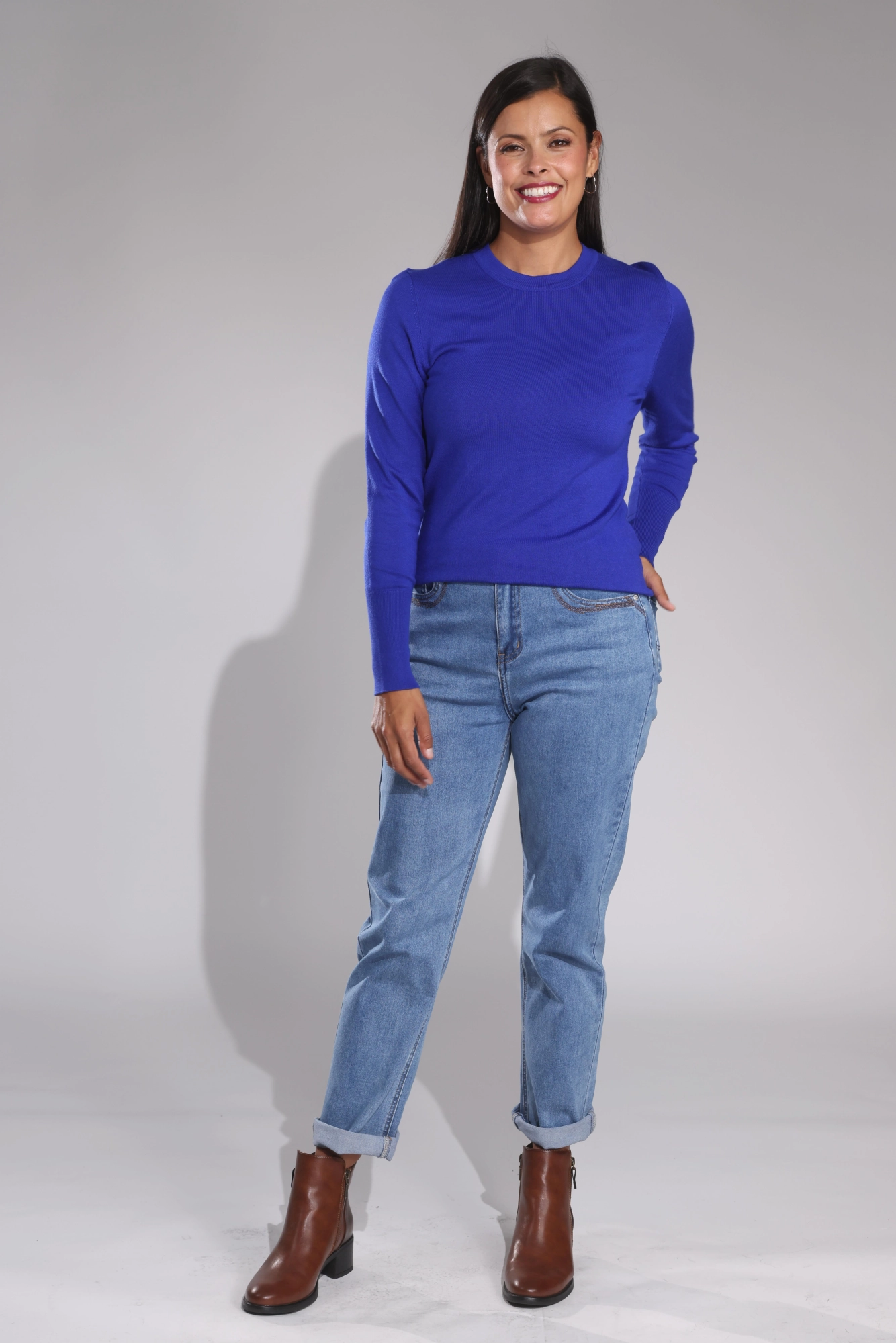 Versatile Comfort Durable piece Short Jeans | MID INDIGO | 0021B1