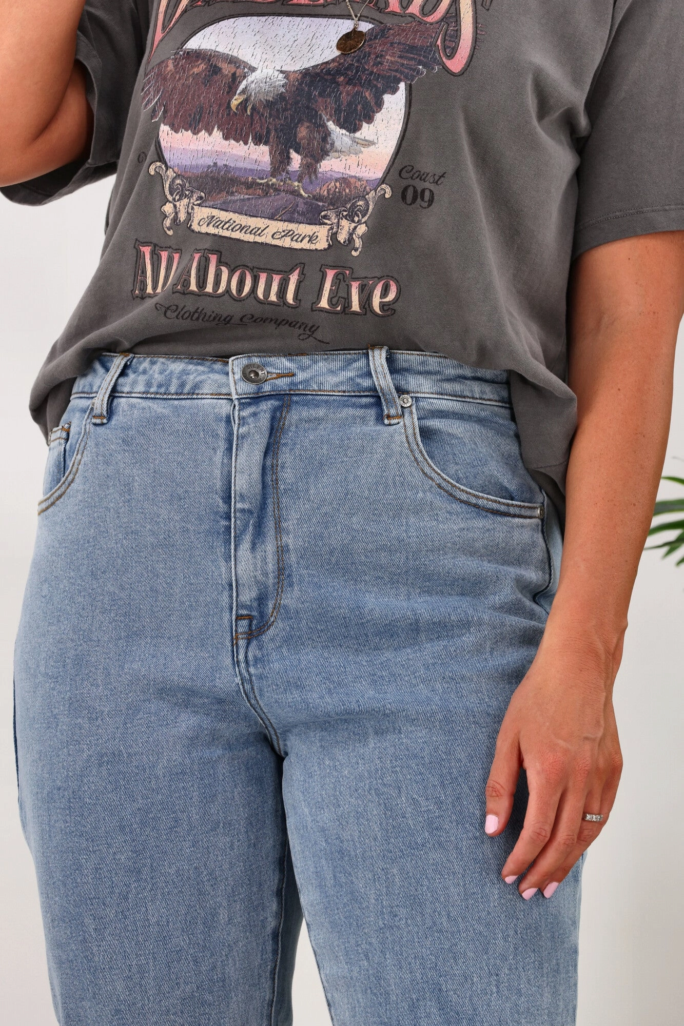 Silent Theory Monica Mom Jean Heritage Blue For Kids Stretch Fit