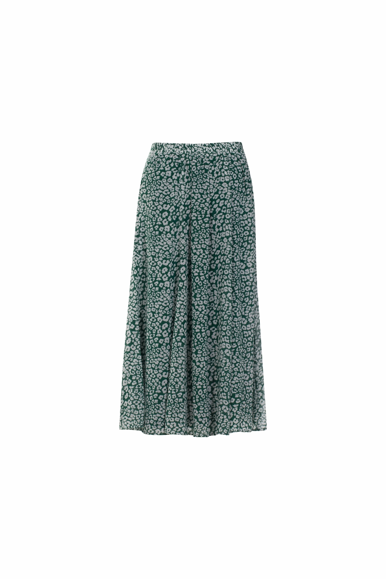 Fresh Look Printed Chiffon Skirt | Green White Spot | 7127AR