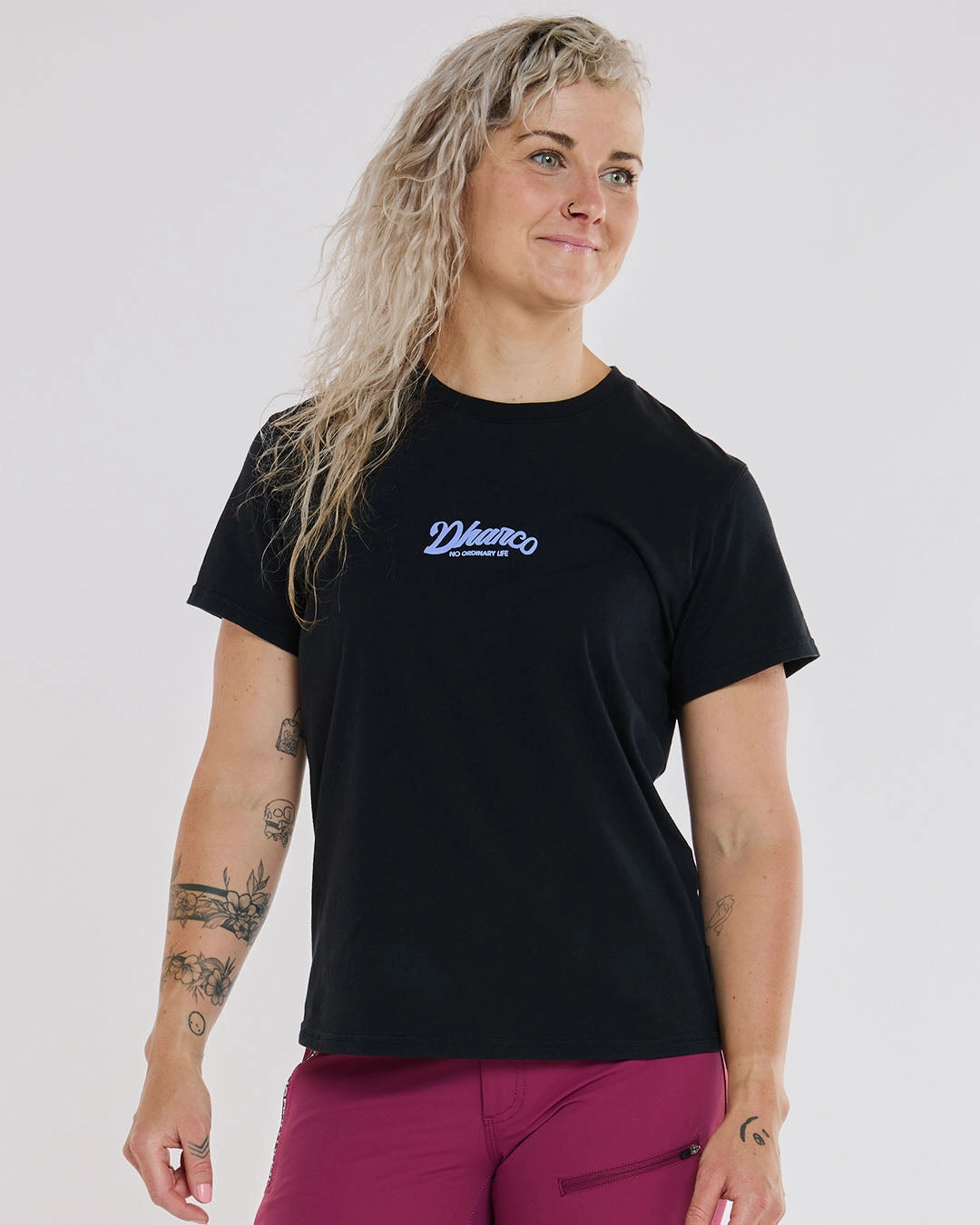 Womens Cotton Tee | Black Urban Style