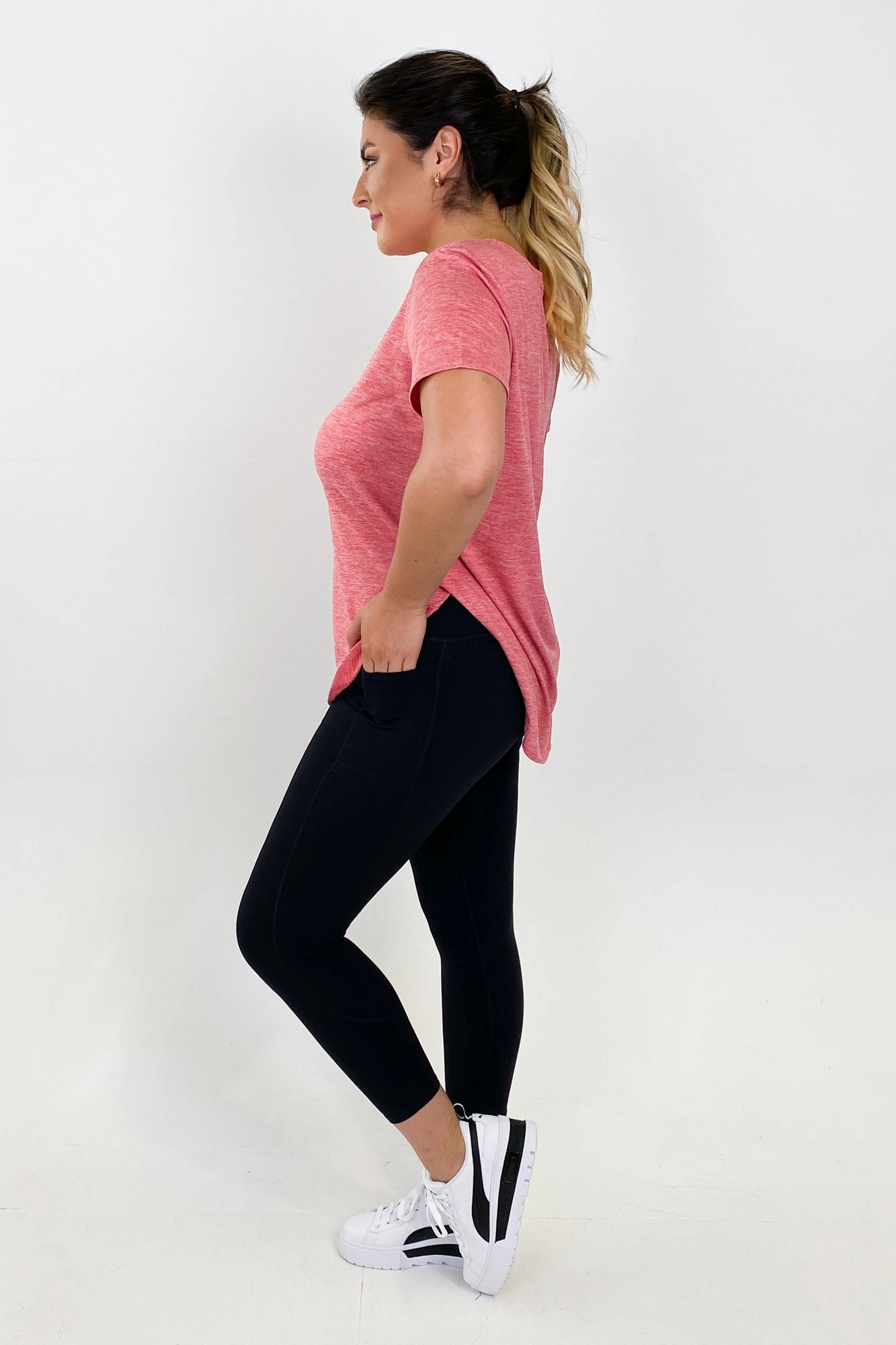 Skechers Go Walk High Waisted Legging 7/8 Bold Black Squat Proof Dance Practice