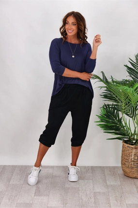 Moisture Managing Betty Basics Tokyo 3/4 Pants Black