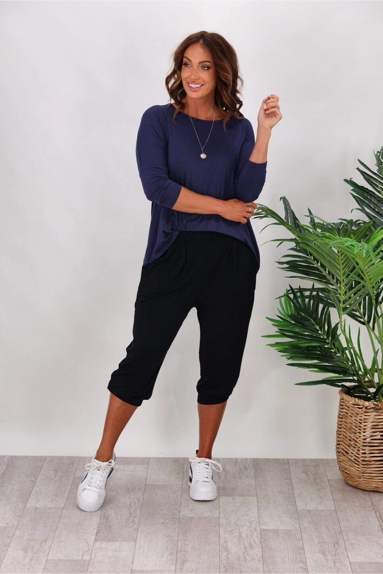 Moisture Managing Betty Basics Tokyo 3/4 Pants Black