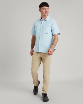 SUN-Scout UPF Men's Short Sleeve Shirt - Cloud Essential Layer Casual Sophistication