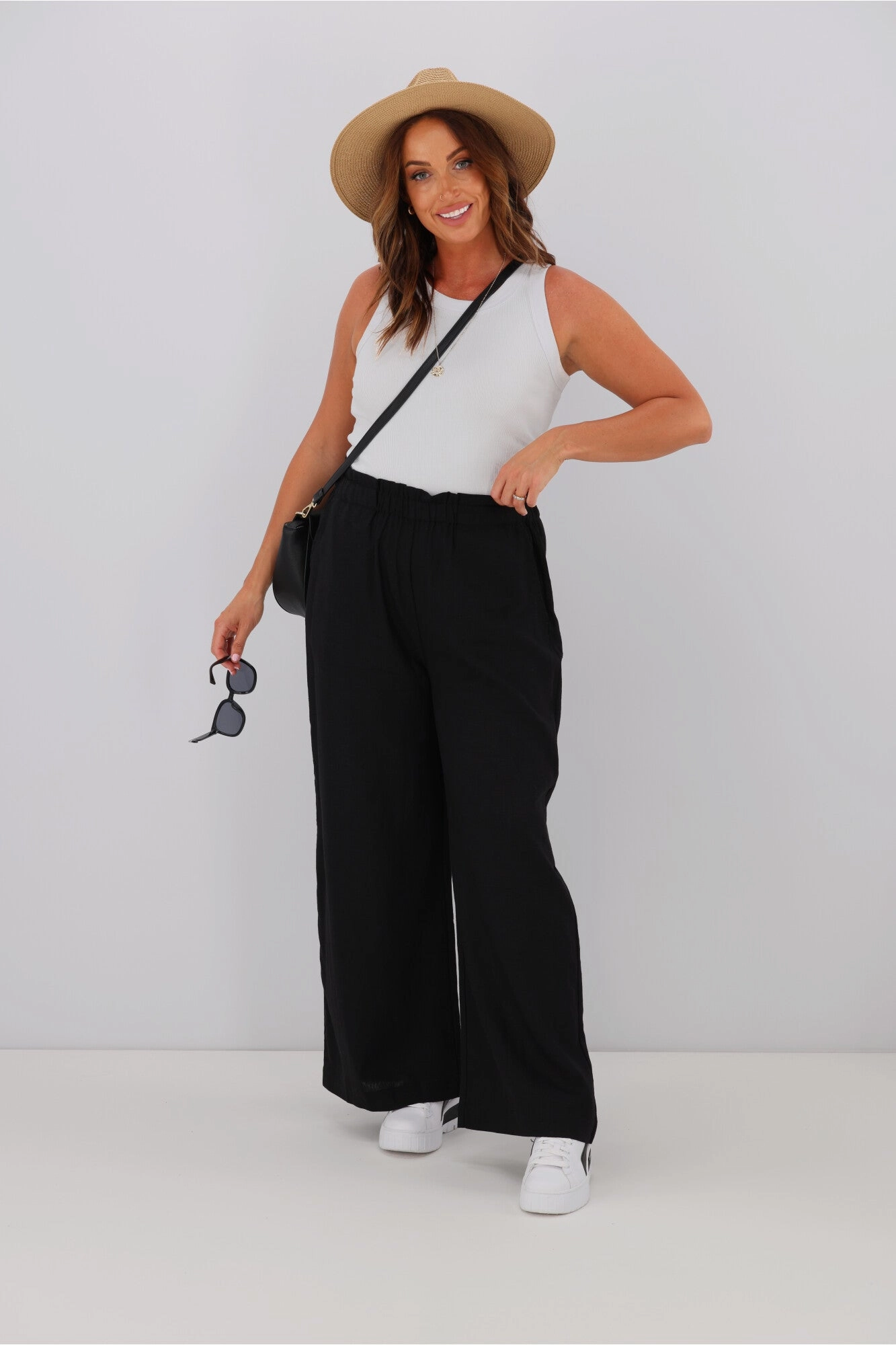 Shine On Label Oscar Linen Blend Wide Leg Pant quick dry Comfort Seeker Double Layer