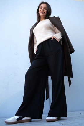 Shine On Label Oscar Linen Blend Wide Leg Pant Work Commute Extra Soft Extra Soft Summer Wear