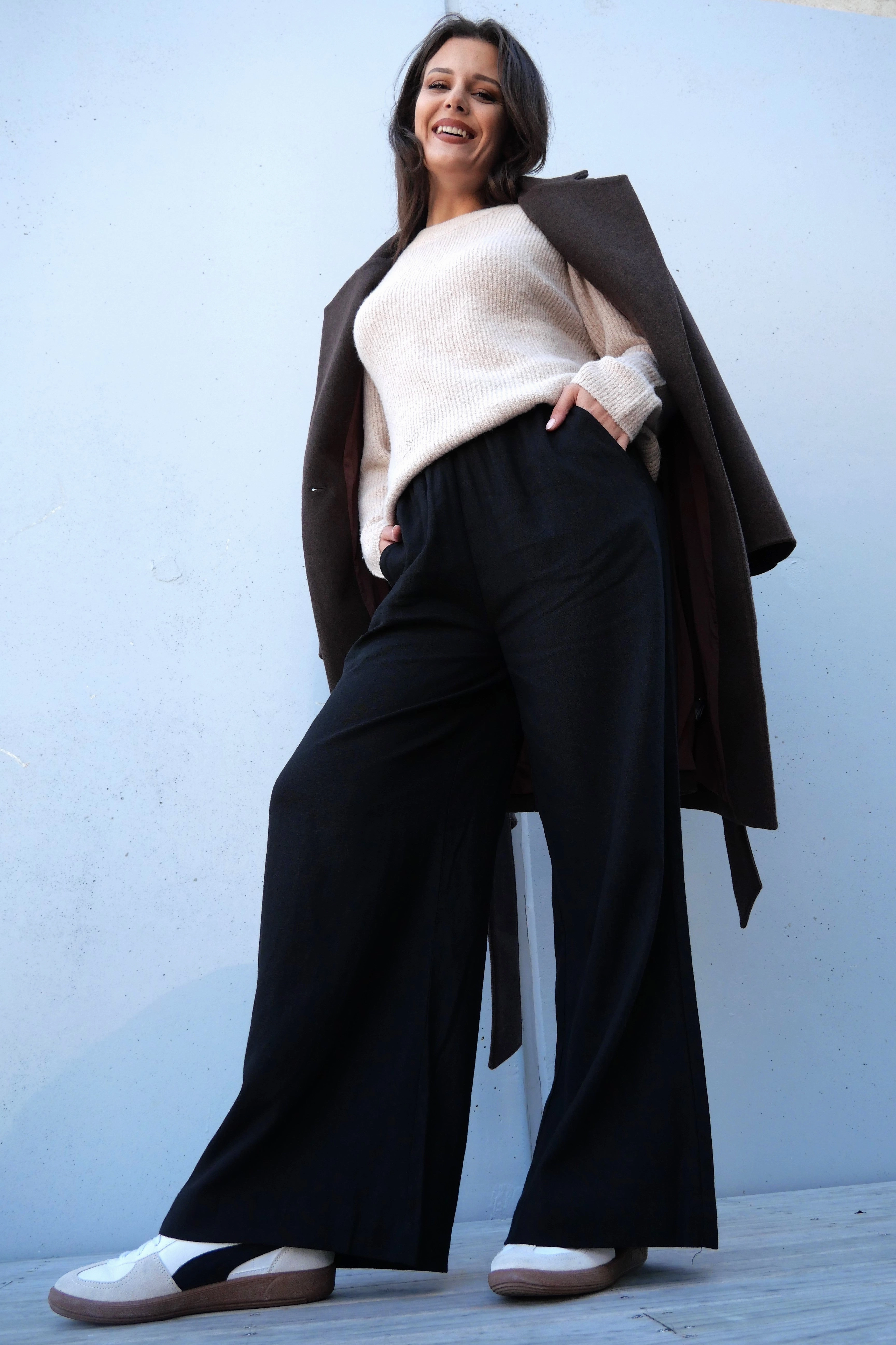 Shine On Label Oscar Linen Blend Wide Leg Pant Work Commute Extra Soft Extra Soft Summer Wear