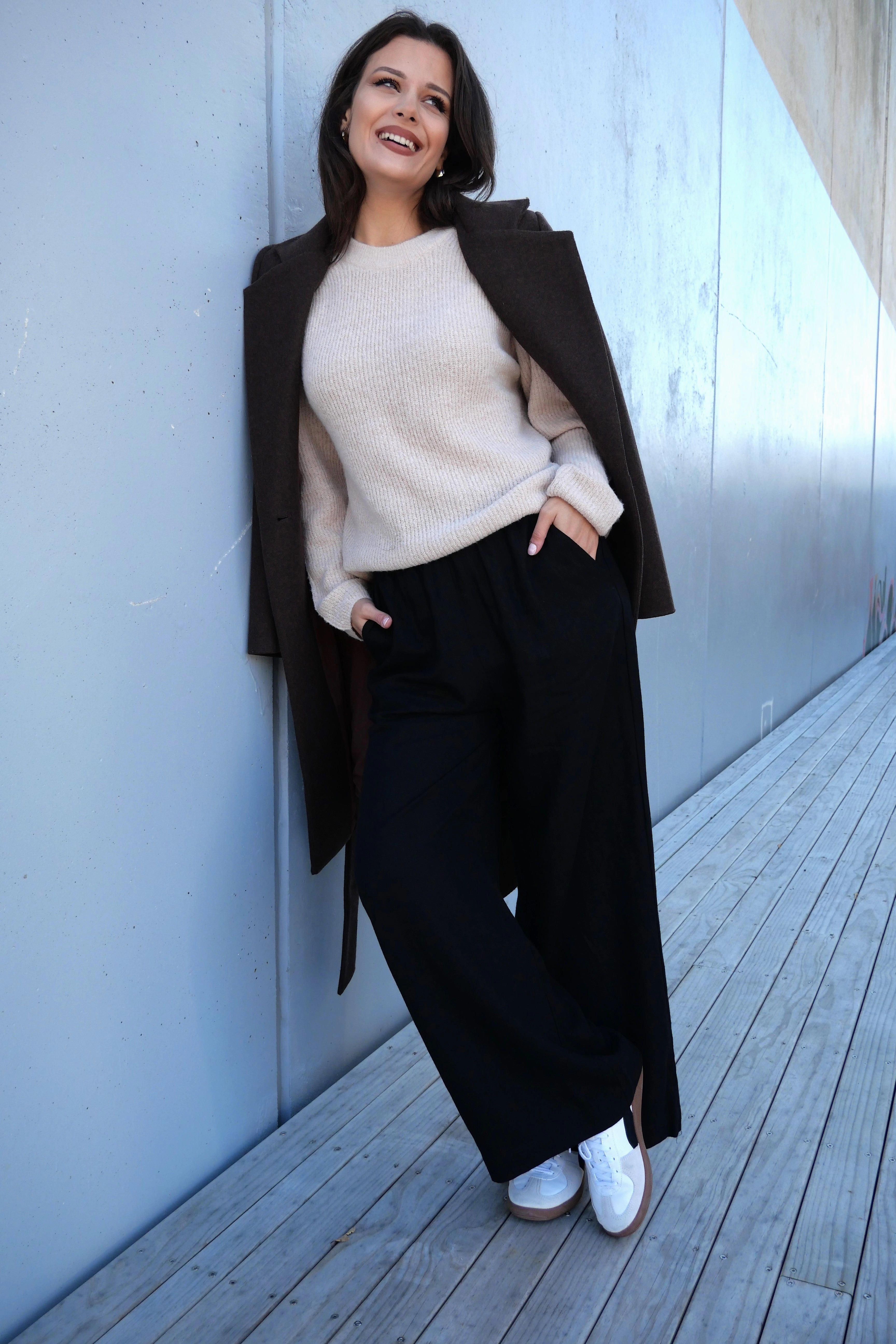 Shine On Label Oscar Linen Blend Wide Leg Pant High Function Studio Practice Luxury Choice