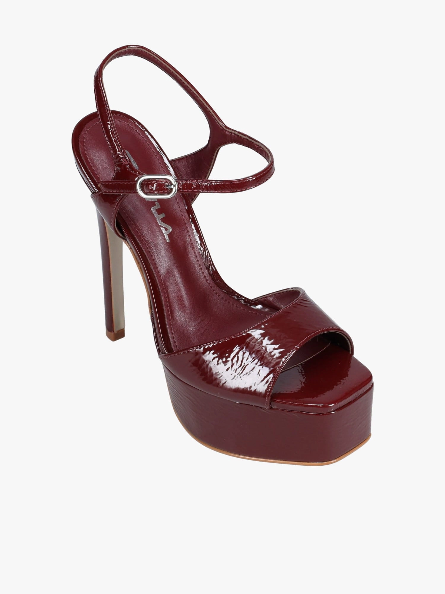 Summer Wedding Heels Carlota Deep Red Patent