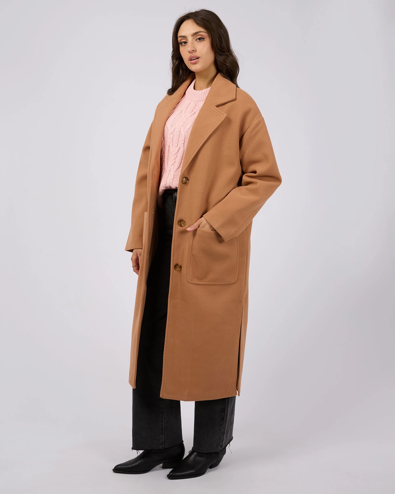 All About Eve Dion Coat Camel Lightweight Windbreaker Tech