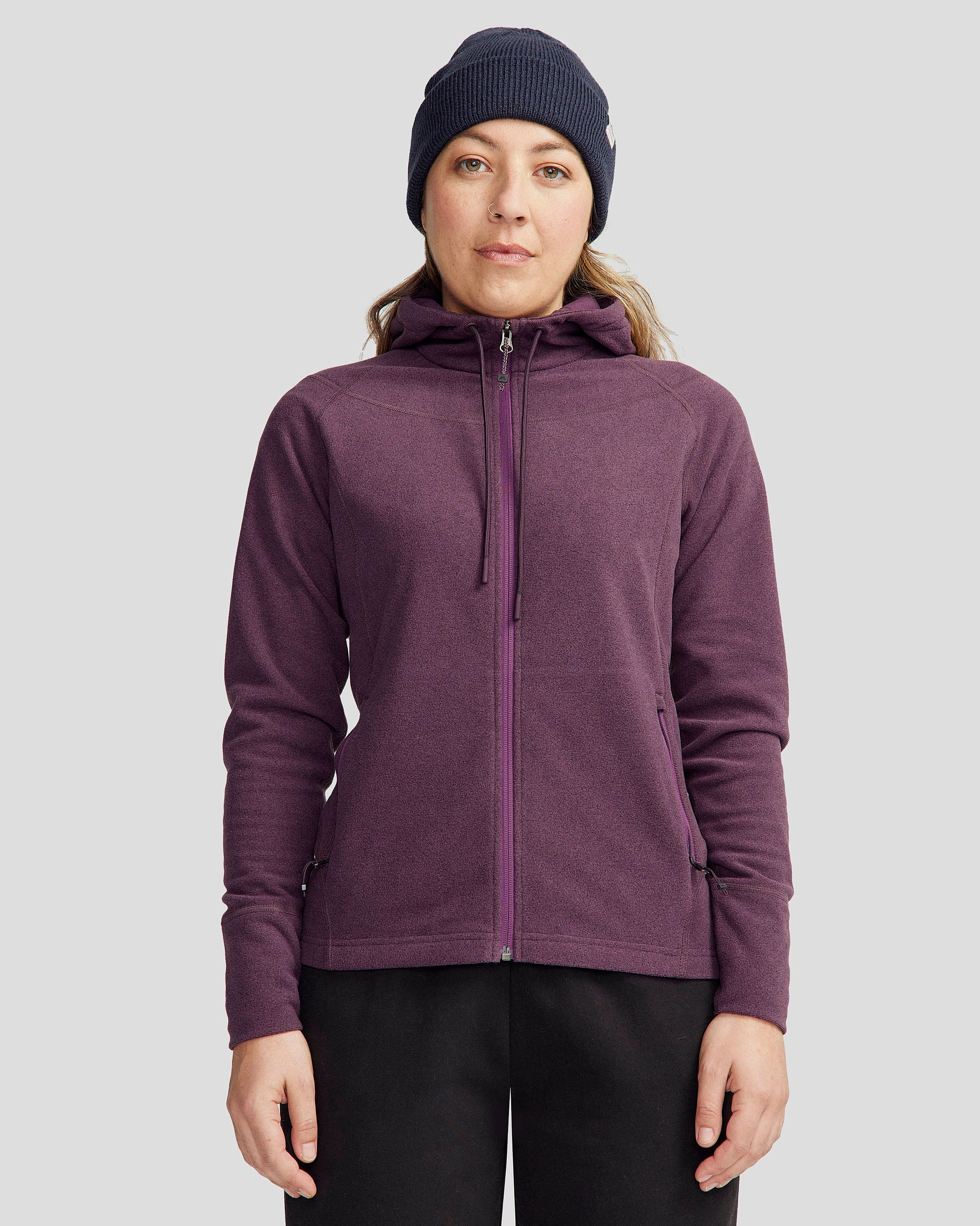 Hypoallergenic Fibers Shrink Resistant Treatment Women's Mt Aspiring Hooded Fleece Jacket  - Jam