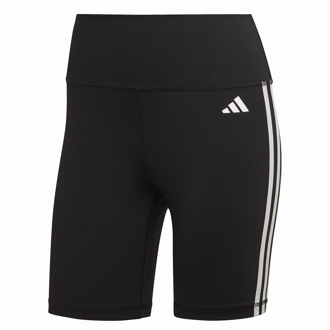 Flexible Gusset Quick Wear Fit adidas - Women's Training Essentials 3 Stripes High Waisted Short Tights (HK9964)
