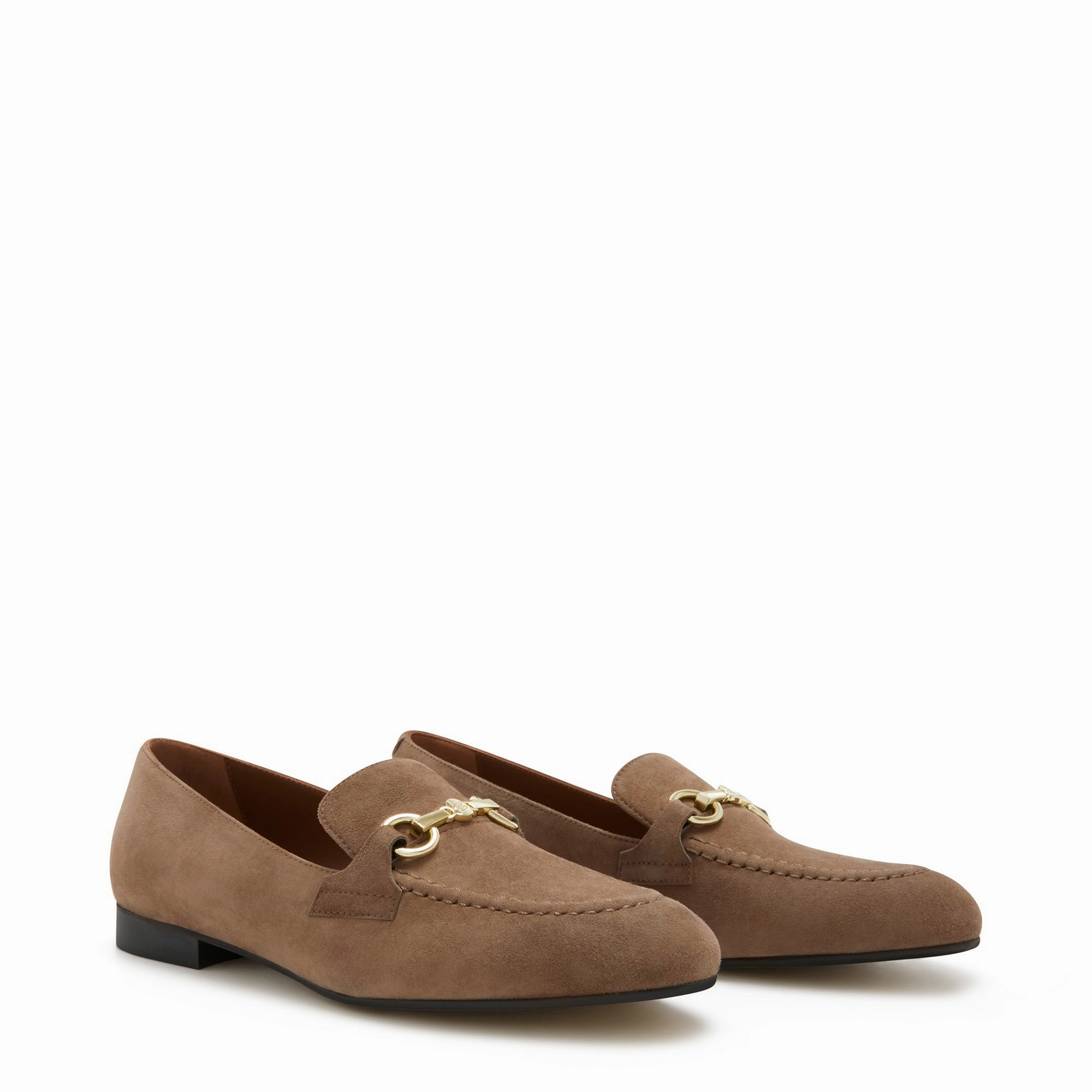 Quick Return Timeless Design Vend?me Fleur taupe suede loafers