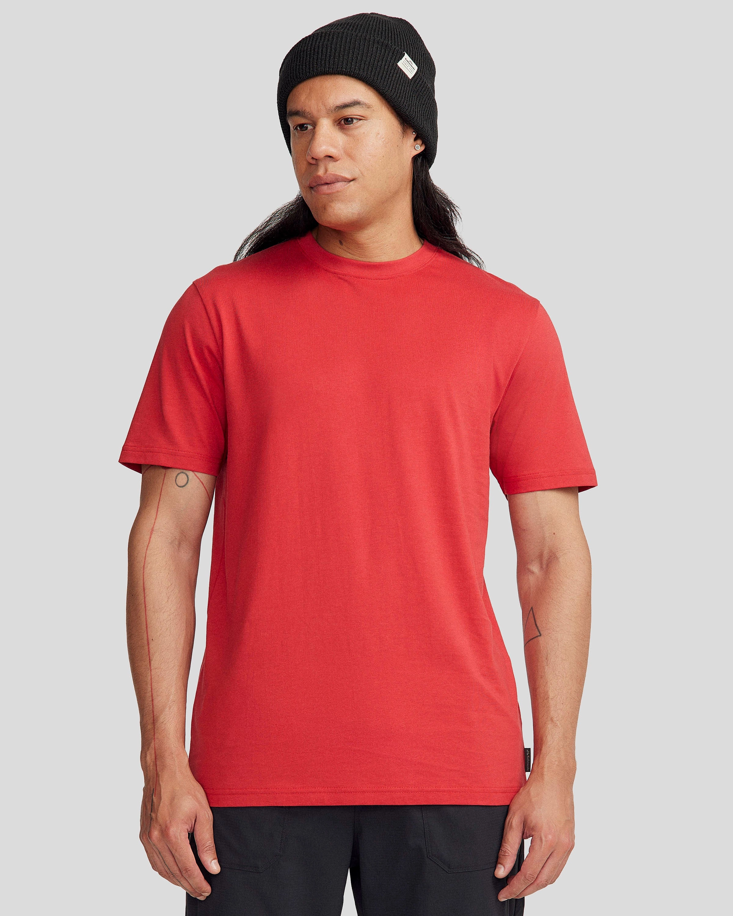 AllClimateAdaptive Temperature Control Technology Men's Solid Organic Cotton T-shirt - Classic Red