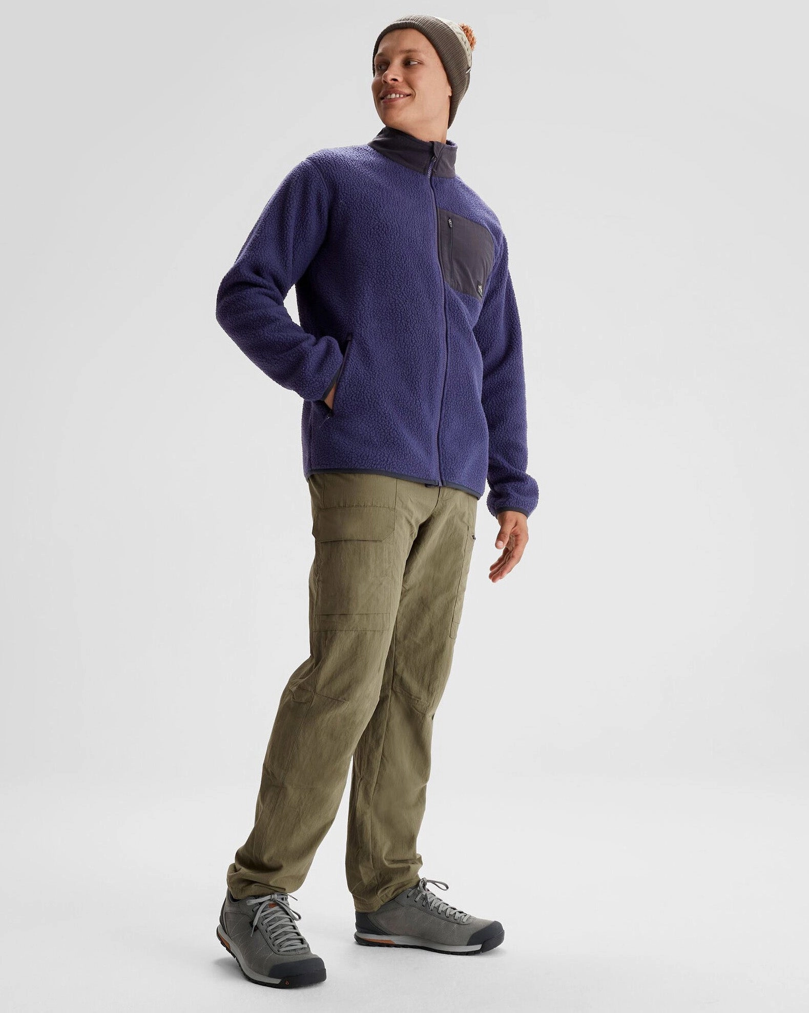 Reflective details Comfy Layers Men's Co-Z High Pile Jacket  - Dark Horizon