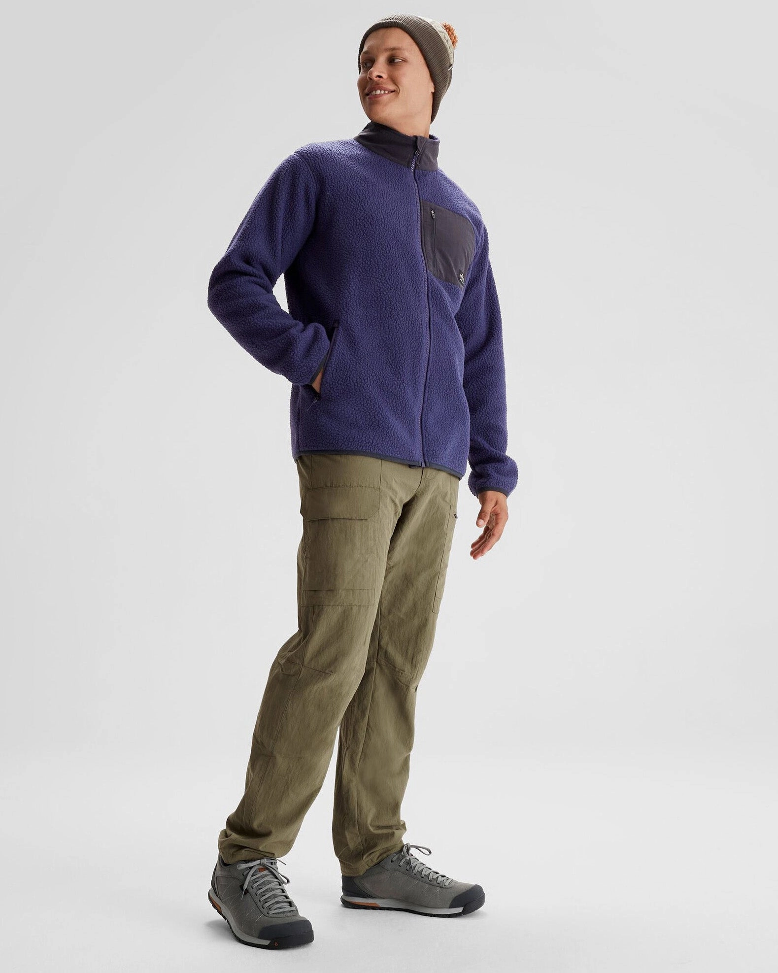 Anytime Outer Fit Men's Co-Z High Pile Jacket  - Dark Horizon