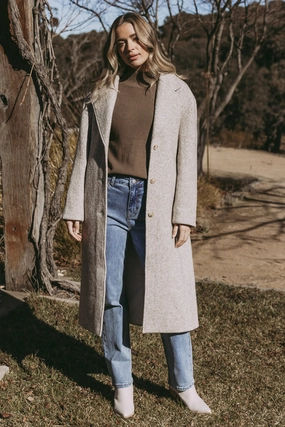 Foxwood Whistler Coat Oatmeal ReinforcedEdging Subtle Color Tone