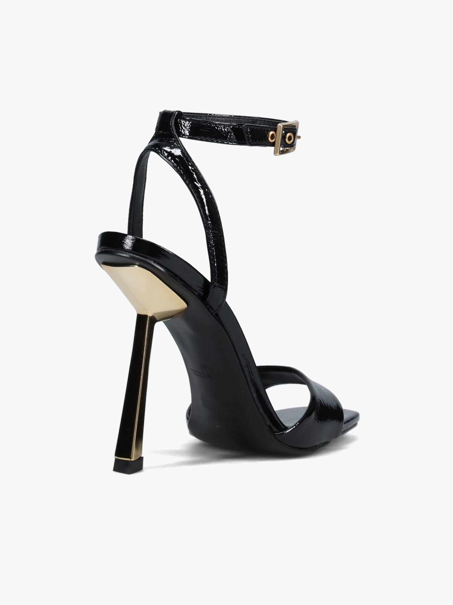 Careni Black Verniz Chic Heeled Booties