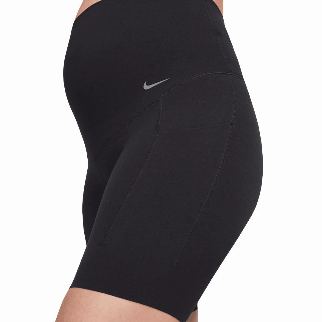Nike - Women's Zenvy Bike Shorts (Maternity) (DV9433 010) Trendy Waist Fast Move