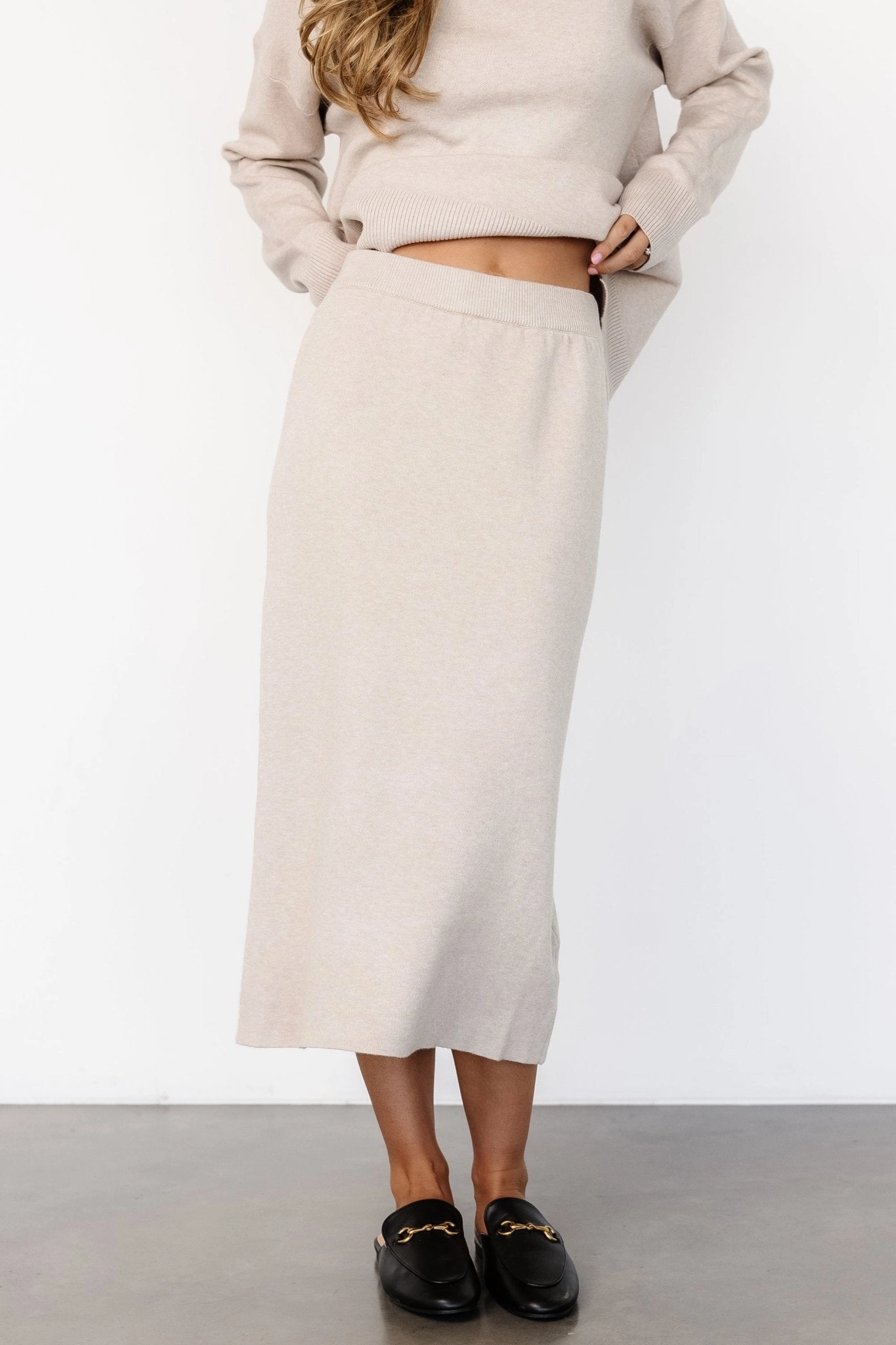 All Season Ali Knit Skirt | Taupe