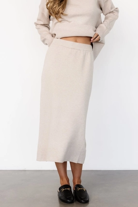 Graceful Look Chill Look Ali Knit Skirt | Taupe