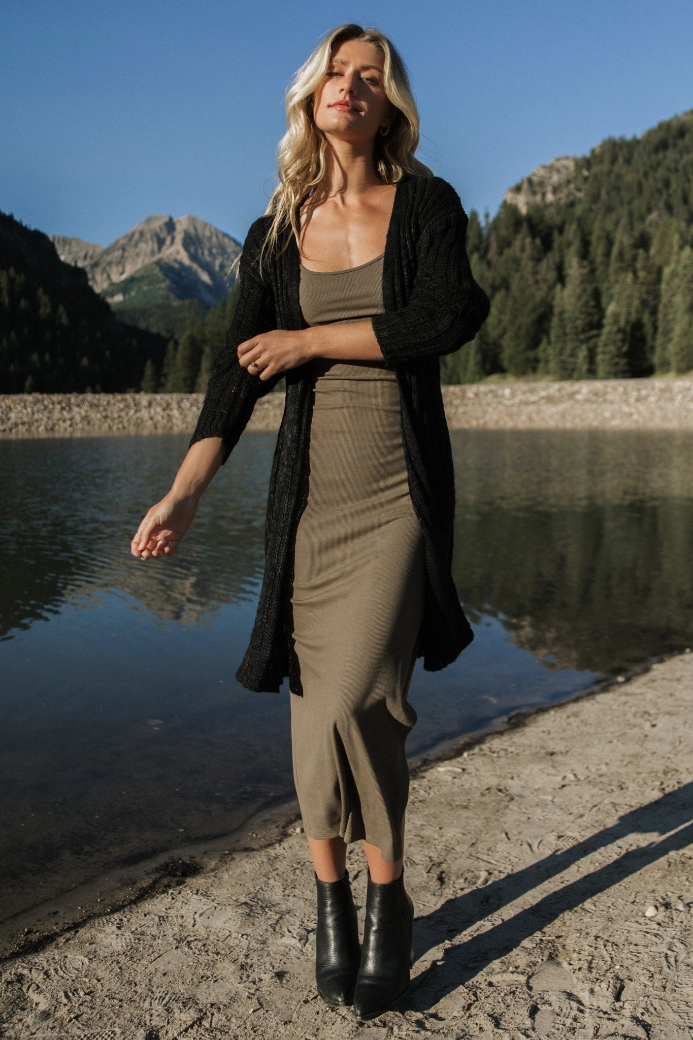 Devman Knit Cardigan | Black Colorfast Technology