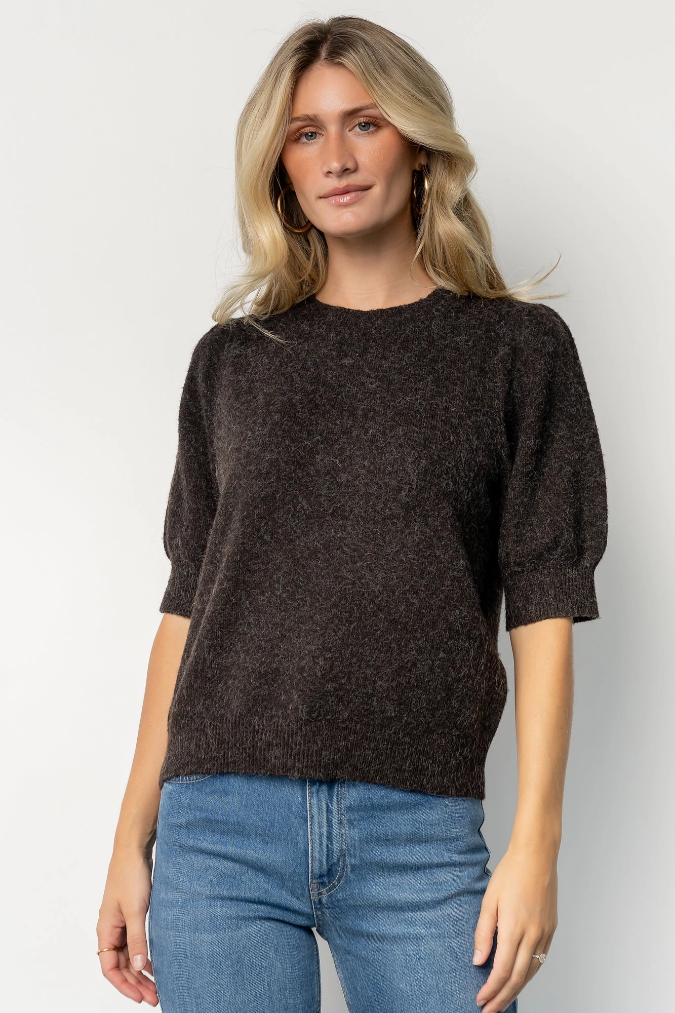 Keira Sweater Top | Dark Brown Cozy Layer Casual Active Wear