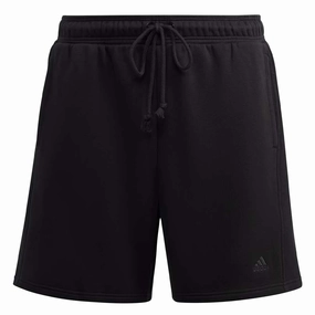 adidas - Women's All SZN Fleece Shorts (Plus Size) (IC1607) Carbon Infused Fabric Layered Look