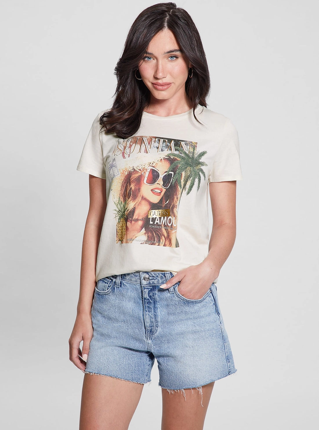 Warm Layer RibbedNeckline Eco Beige Suntan Cover T-Shirt