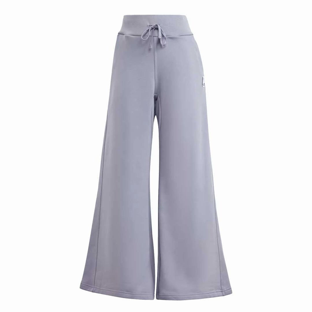 adidas - Womens' Lounge Fleece Wide Jogger (HZ4389) Stretchable Fabric Quick Pack