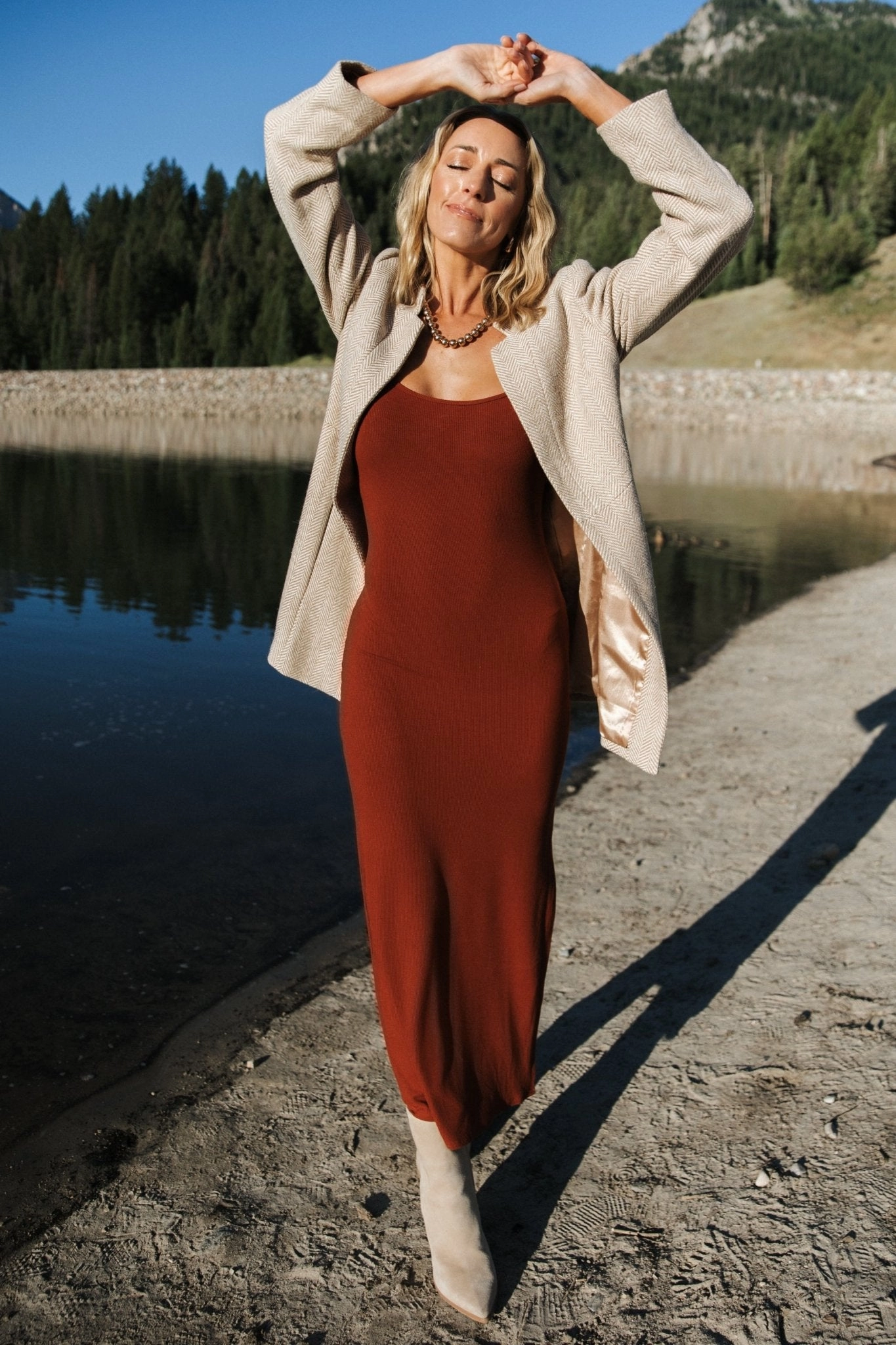 Hydrophobic Treatment Clean Fit Design Stratford Open Front Blazer | Natural