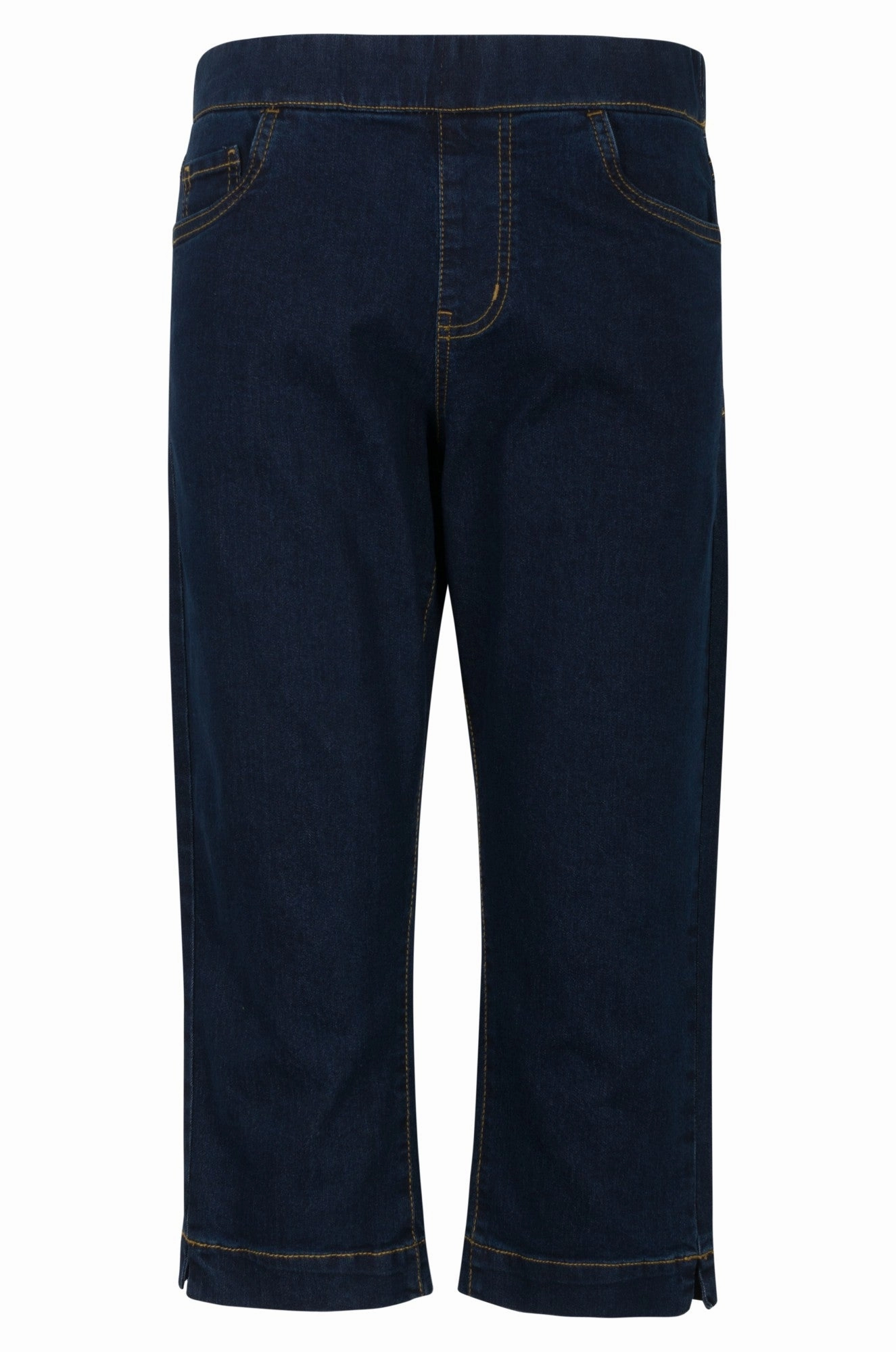 Essential Layer Sharp Vibe Pull on Mid Calf Jeans | DARK INDIGO | 6506A1
