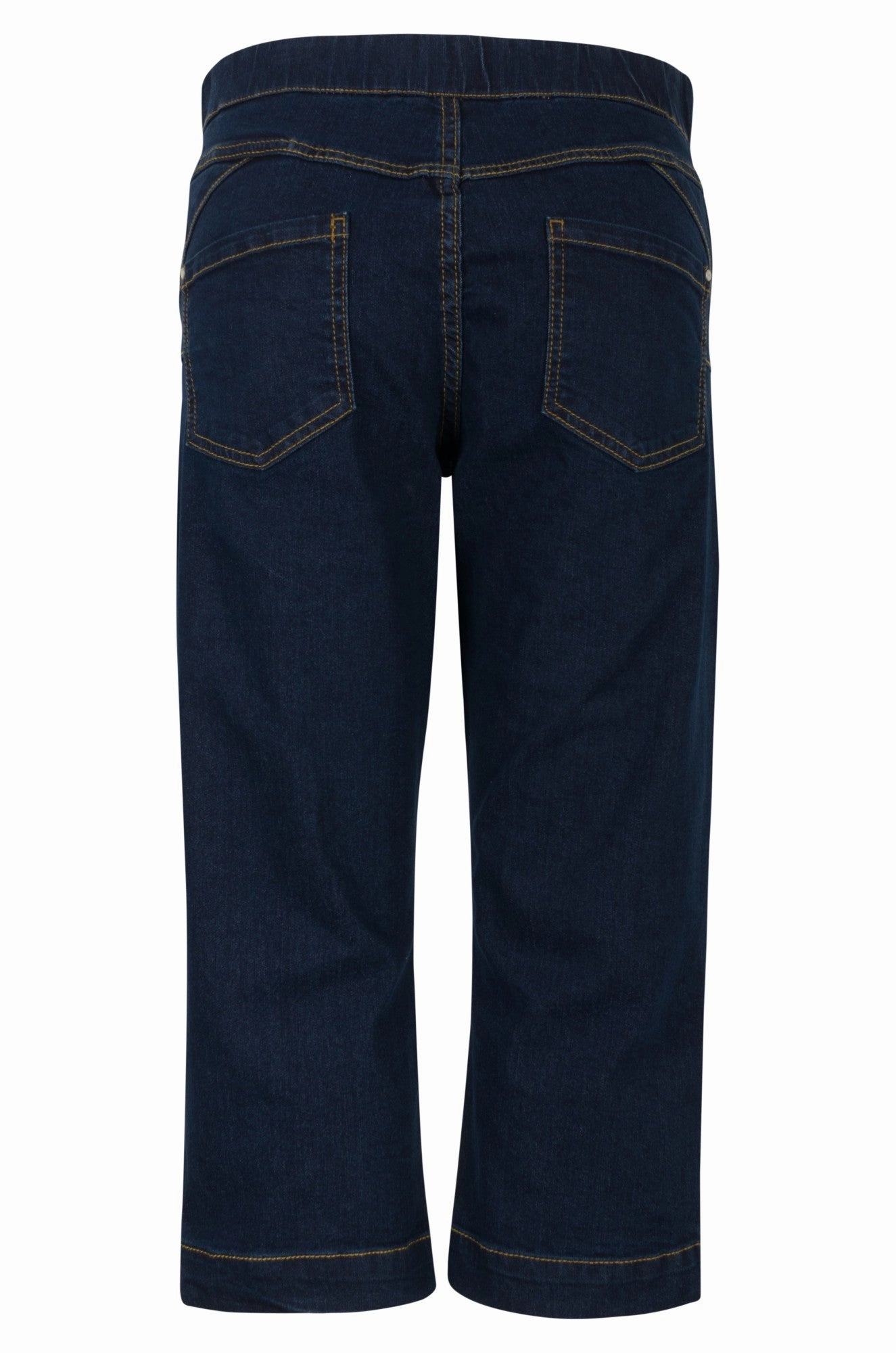 Pull on Mid Calf Jeans | DARK INDIGO | 6506A1 Beach Day Breathable Natural Fit