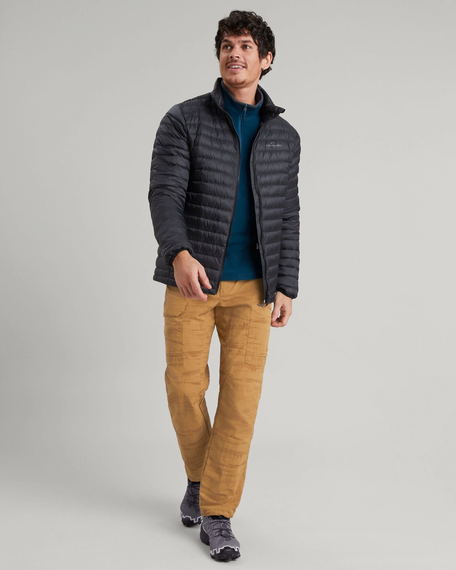 Men's Heli R Down Jacket - Black Stingray AntiPillingFinish