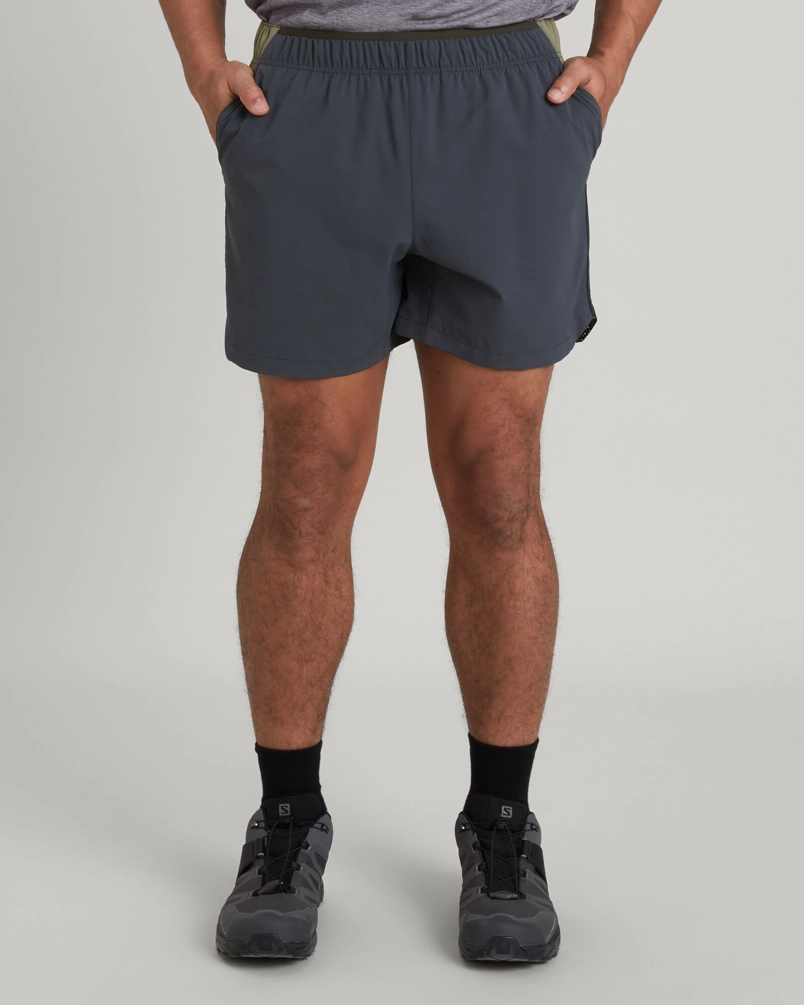 Flexible Fit Designer Style WELL.DER.NESS Energy Men's 5 inch Shorts - Night/Beech