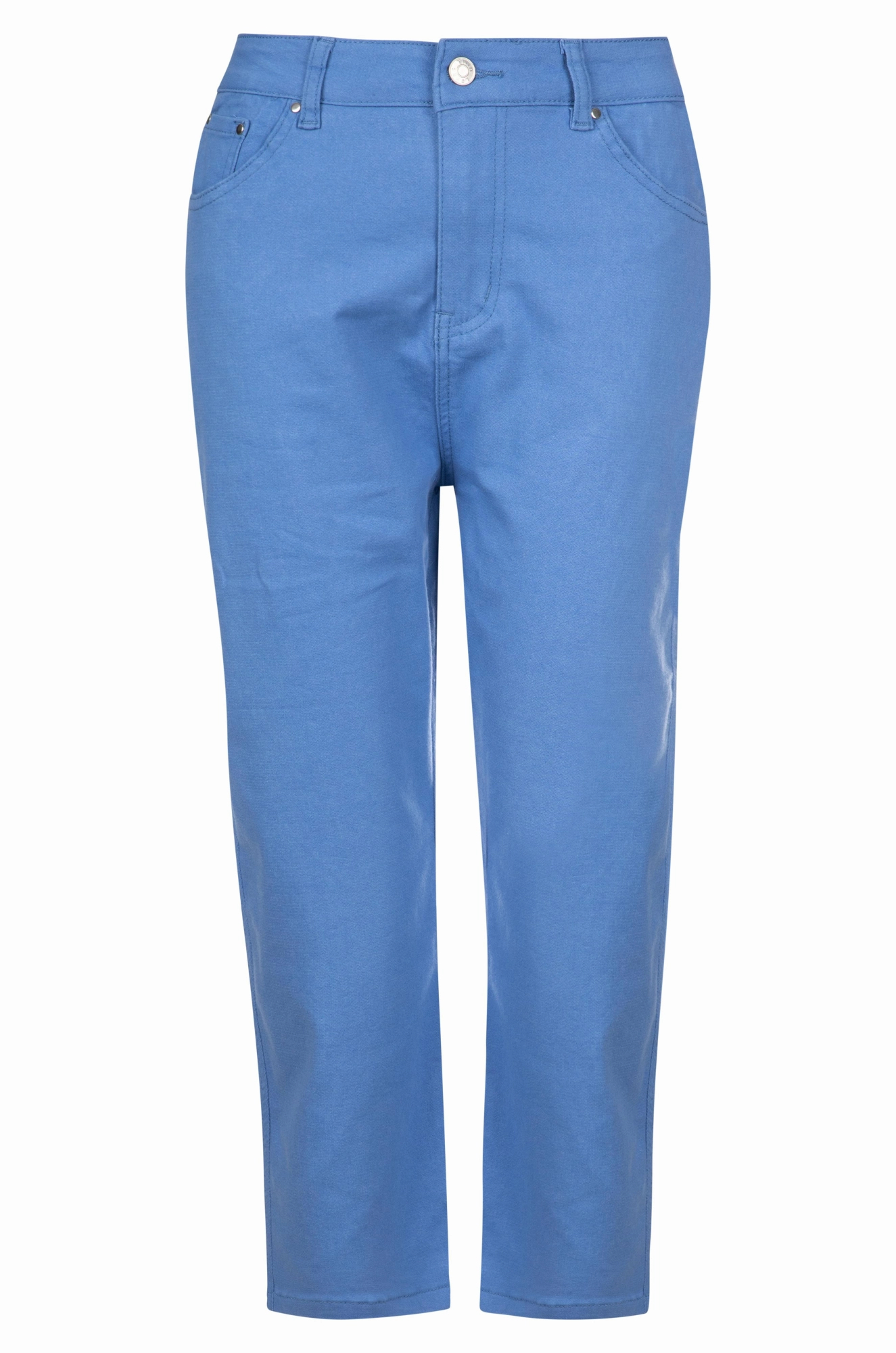 Rainy Day High Quality Stretch Cotton blend MId Calf Jeans | SOFT BLUE | 6923A1