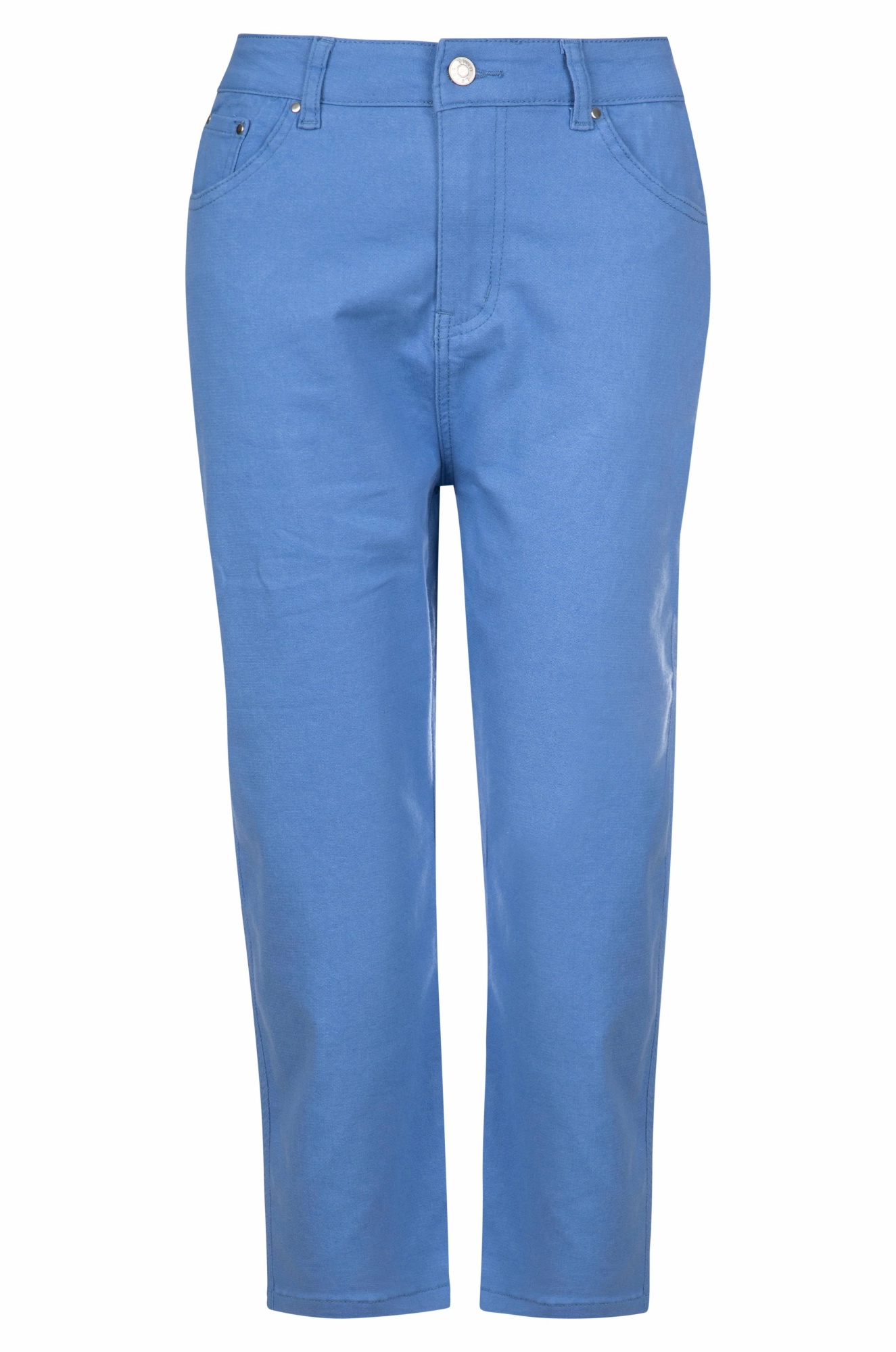 Everyday Neutral Stretch Cotton blend MId Calf Jeans | SOFT BLUE | 6923A1