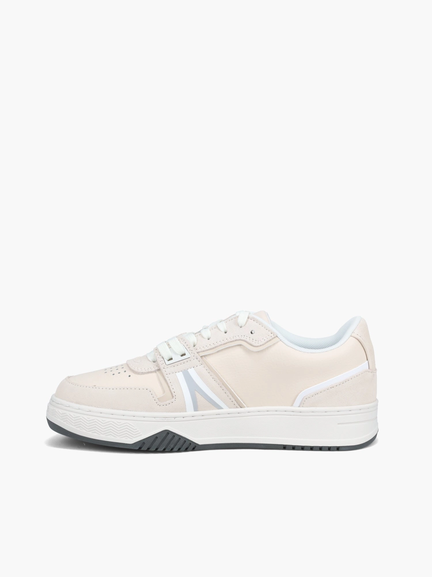 L001 124 3 Offwhite Grey leather Suede Sleek Profile