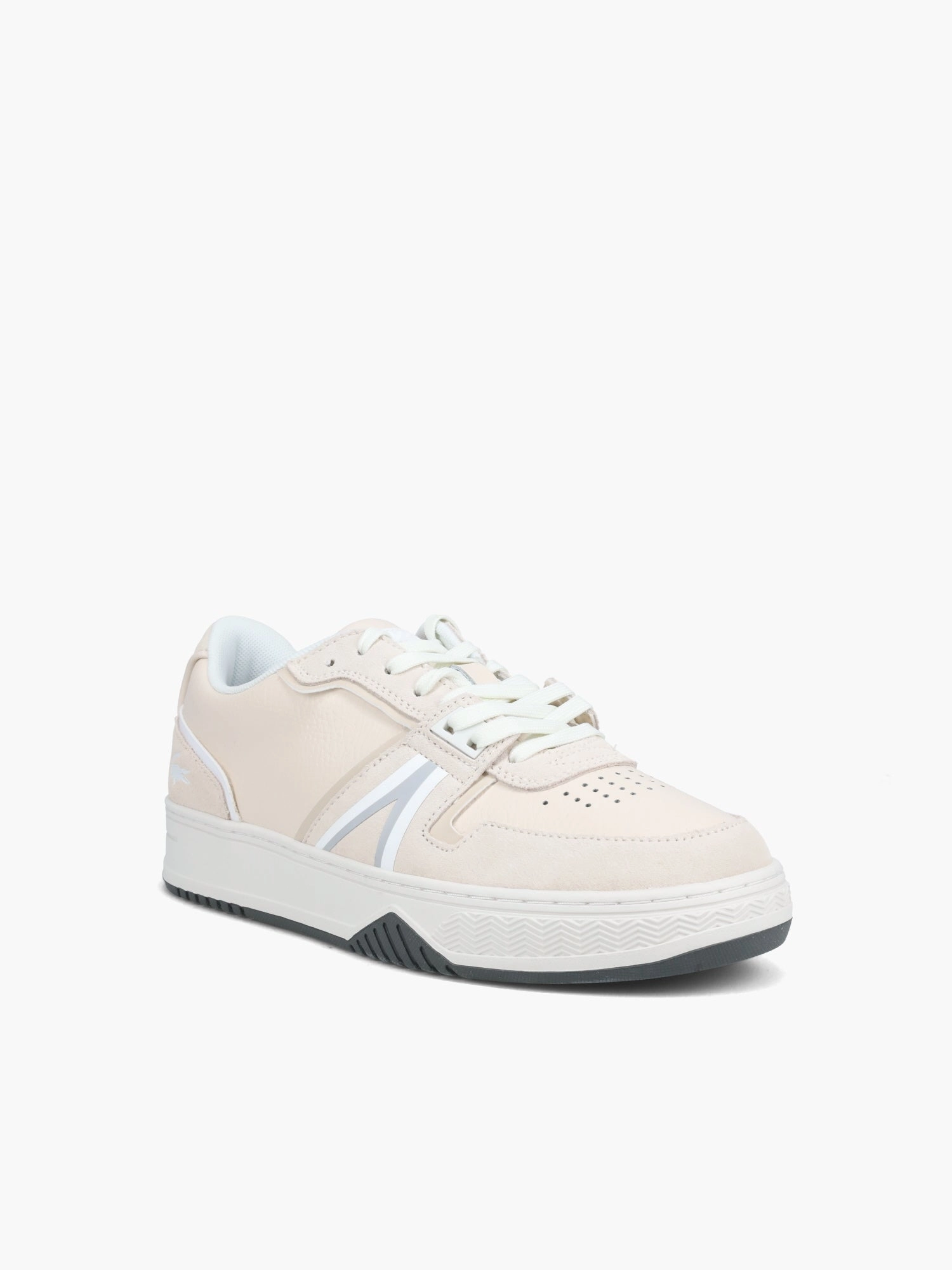 L001 124 3 Offwhite Grey leather Suede Compression Molded Midsole