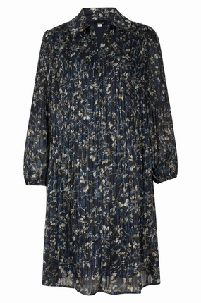 Satin Touch Fresh Outfit Dress | Navy Olive Stem | 8564B1