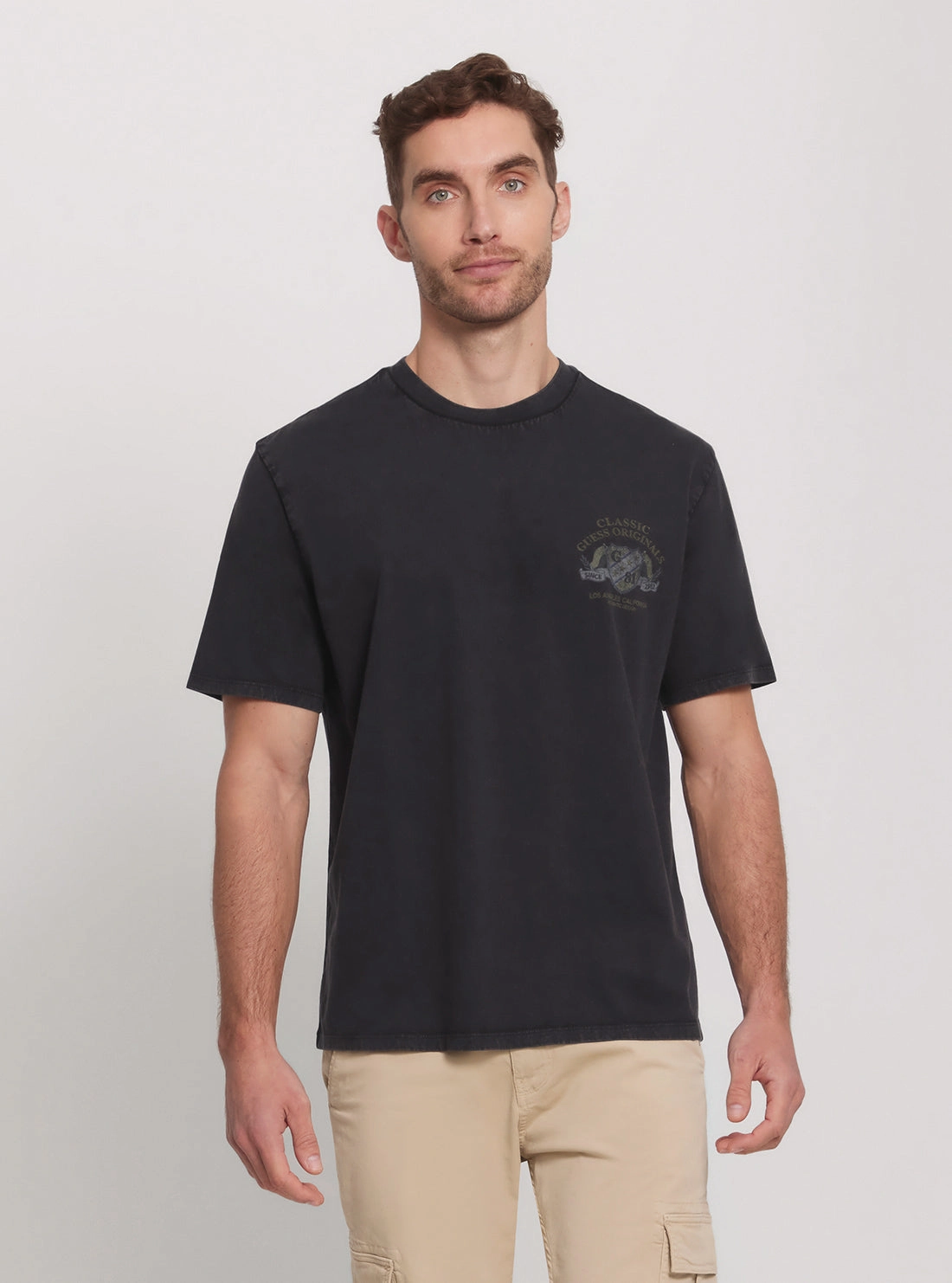 QuickDryTech Guess Originals Black Letterman T-Shirt