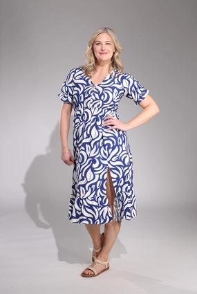 Midi Sundress | Cobalt Curves | 0106C1 Grace Color Unique Cut