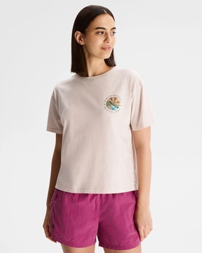 Long Sleeve Polo Women's Kathmandu Logo Sunburst Organic Cotton T-shirt - Shroom