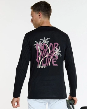 discount offer Mens Long Sleeve Tech Tee | Black