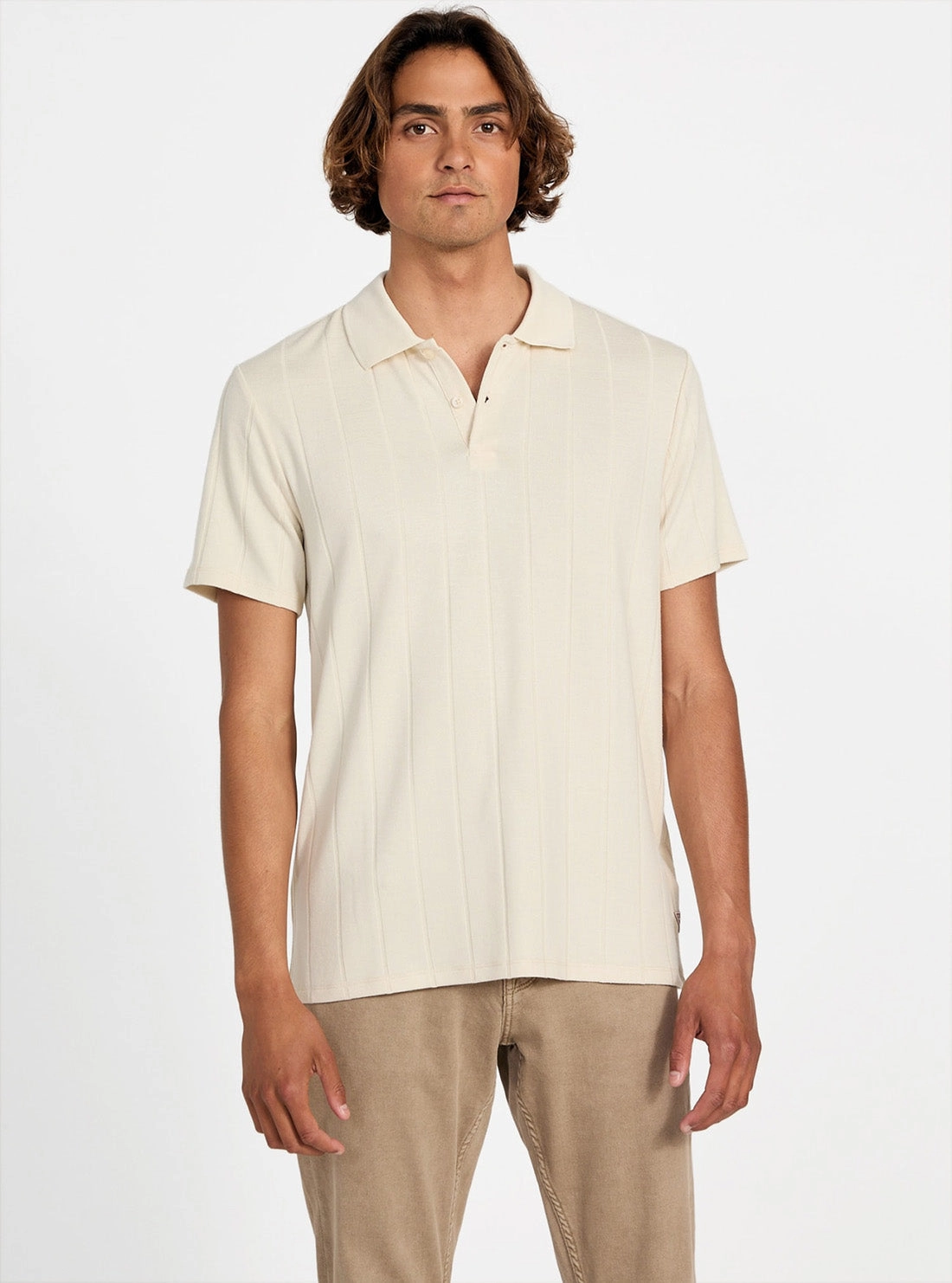 Tailored Style Eco Beige Logan Knitted Polo Shirt