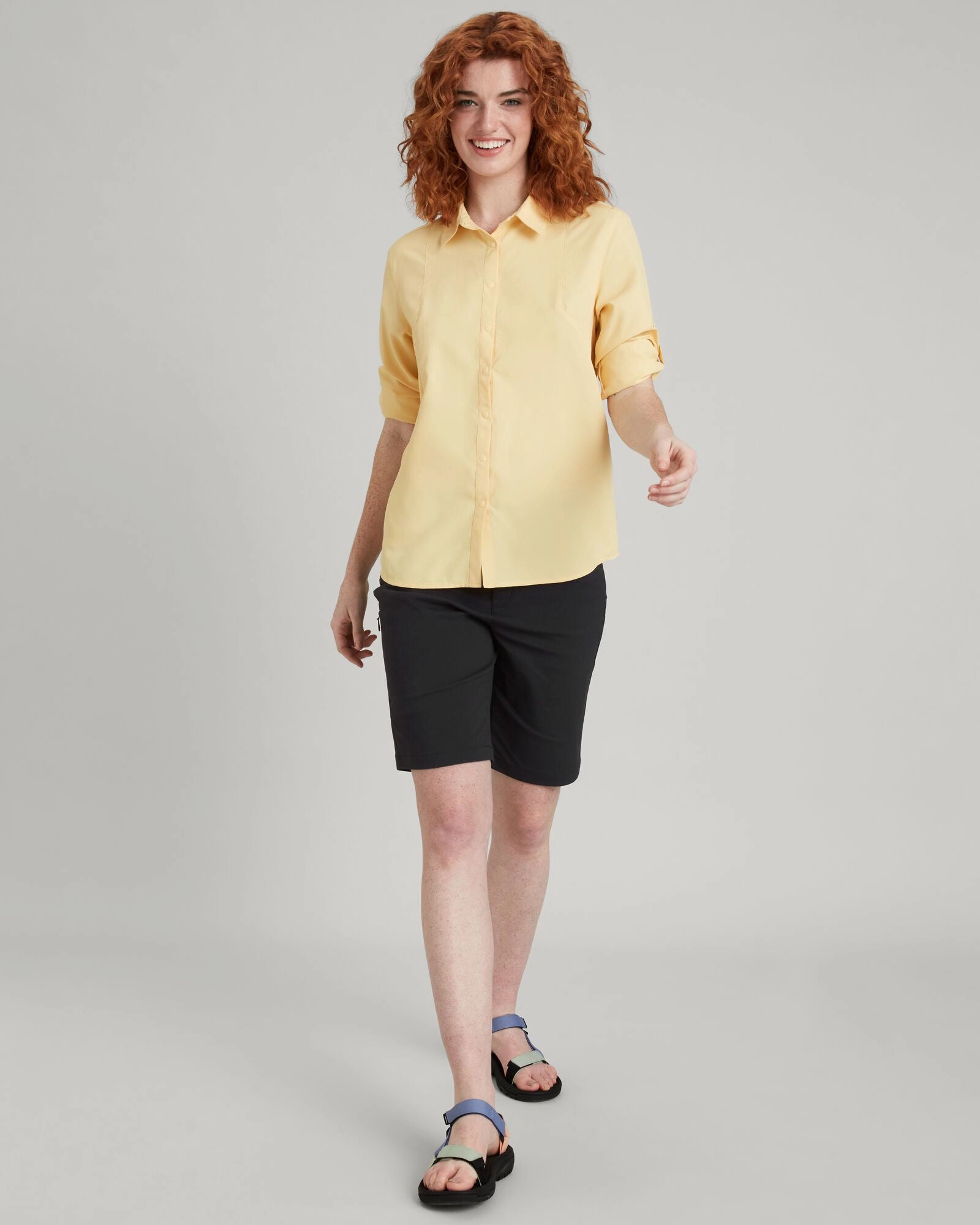 Wrinkle Resistant Finish Essential Fit SUN-Scout UPF Women's Long Sleeve Shirt - Sunlit