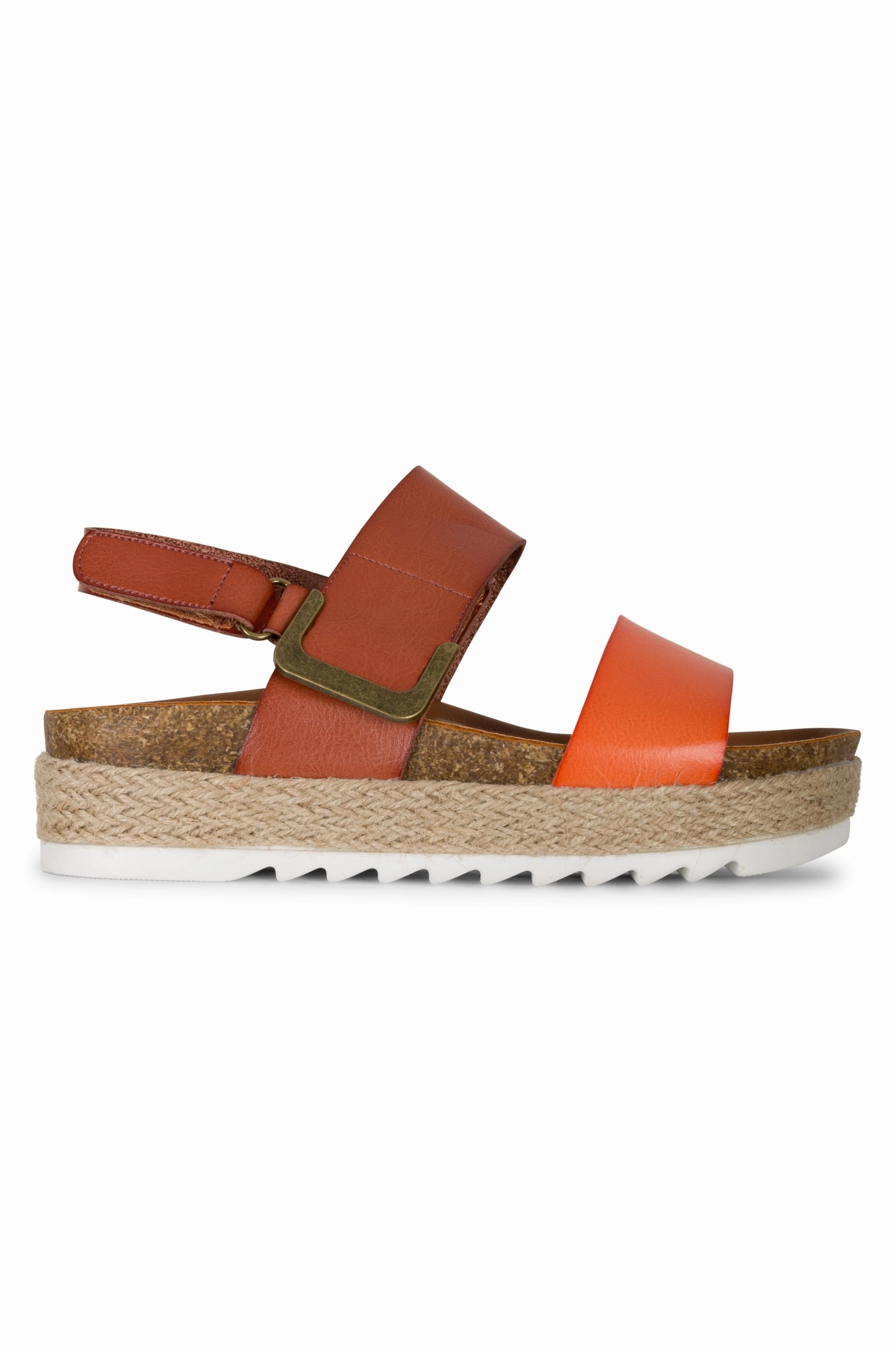 Double strap Sandal with velcro | ORANGE | DEANNA AB Easy To Clean Arch Cradle
