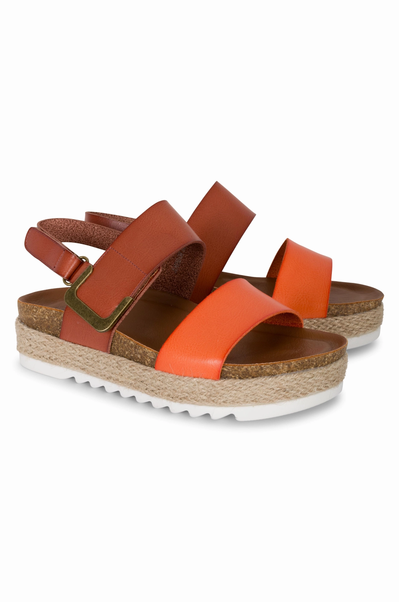Stride Light Double strap Sandal with velcro | ORANGE | DEANNA AB