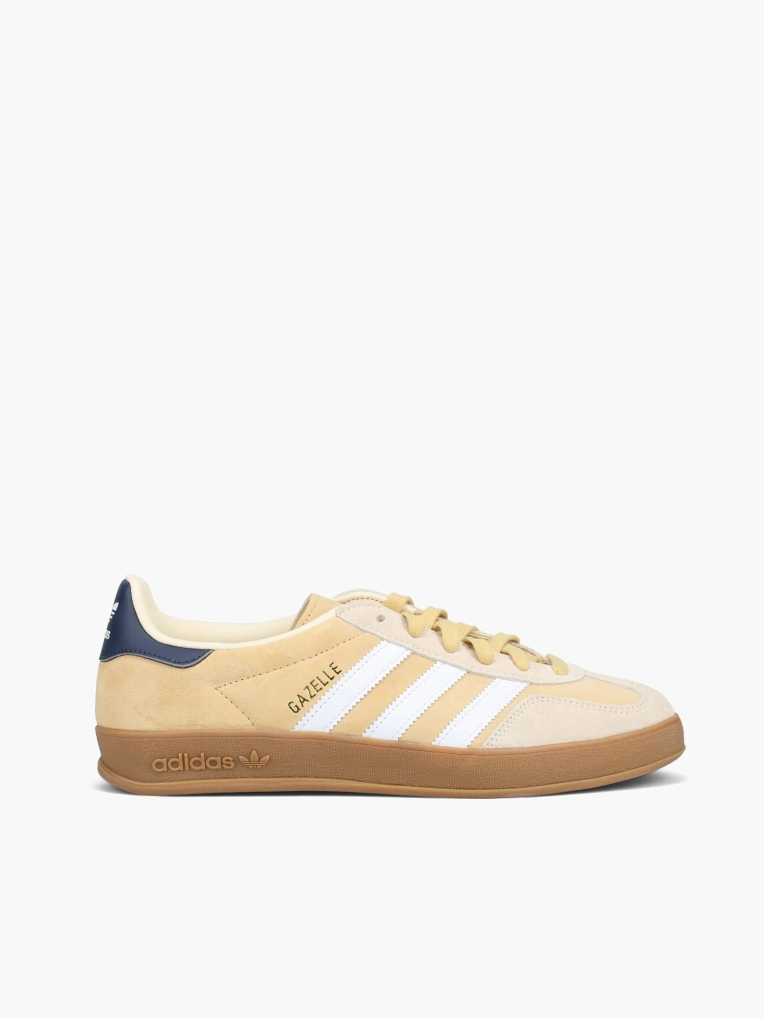 Smooth Lines Textured Insole Gazelle Indoor Beige Navy suede