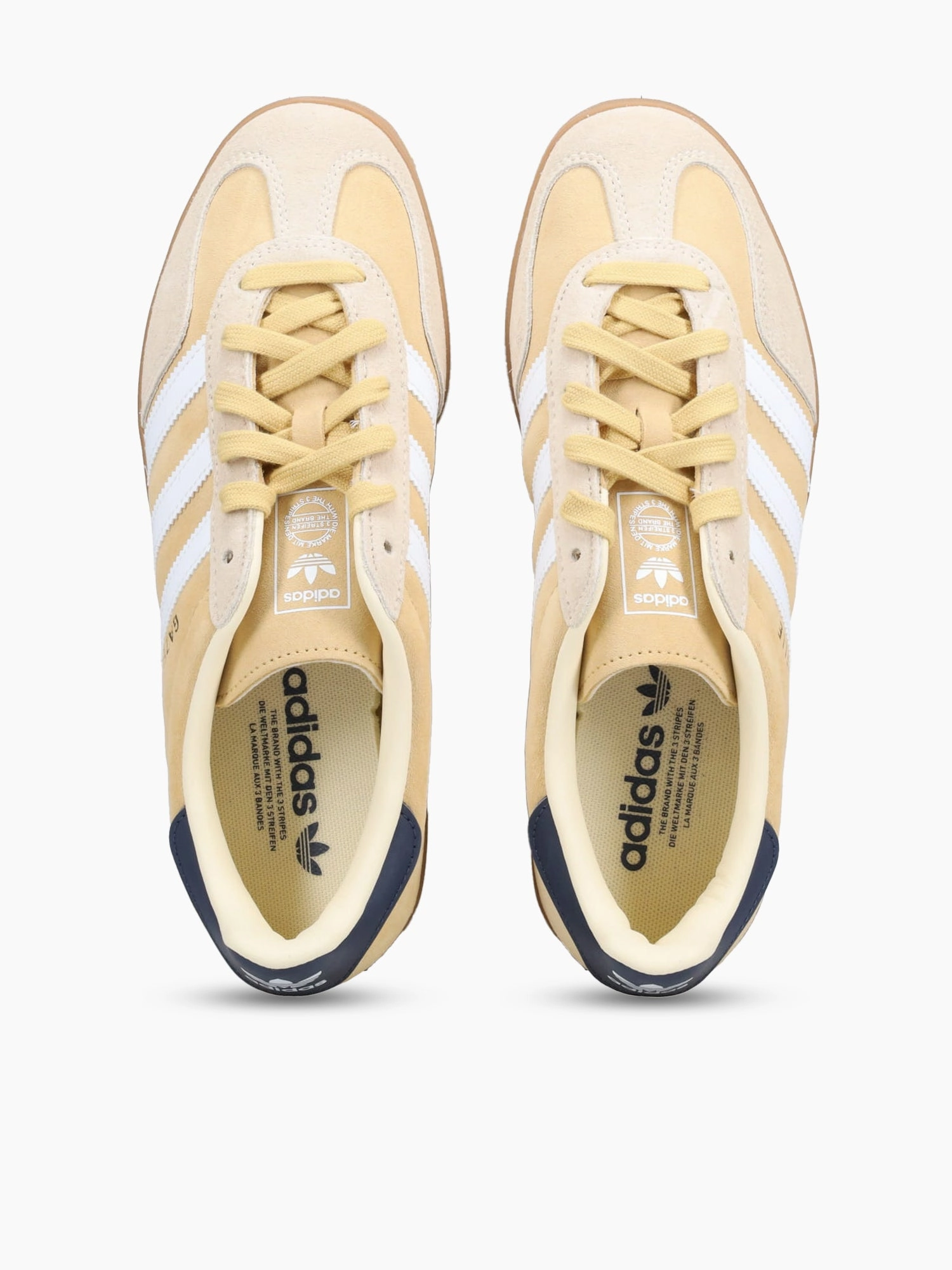 Smooth Internal Seams Gazelle Indoor Beige Navy suede